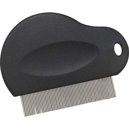 Black - MG Contoured Grip Flea Comb