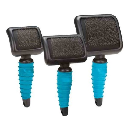 Blue - MG Ergonomic Soft Slicker Brush S - Small