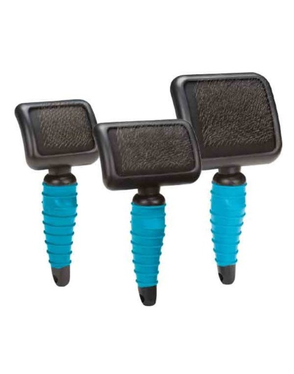 Blue - MG Ergonomic Soft Slicker Brush S - Small