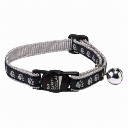 Black - MT TwoTone Pawprint Collar Blk