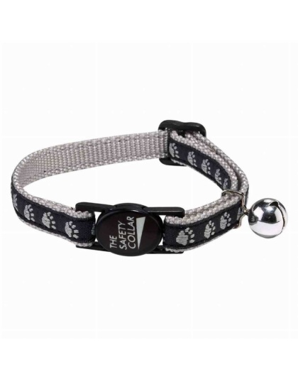 Black - MT TwoTone Pawprint Collar Blk