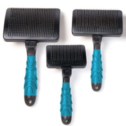 Blue - MGT Self-cleaning slicker brush M Blu - Medium