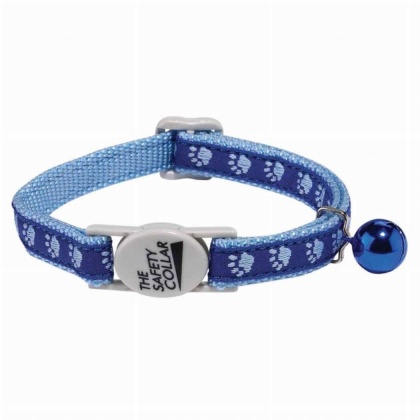 Blue - MT TwoTone Pawprint Collar Blu