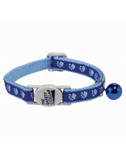 Blue - MT TwoTone Pawprint Collar Blu