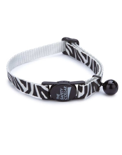 Zebra - MT AnimalPrint Cat Collar 8-12In Zebra - 8-12in