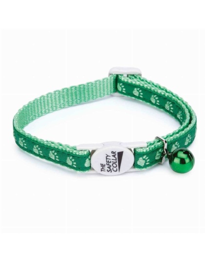 Green - MT TwoTone Pawprint Collar Grn