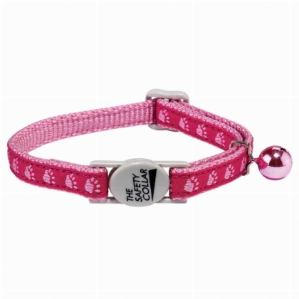 Pink - MT TwoTone Pawprint Collar Pnk