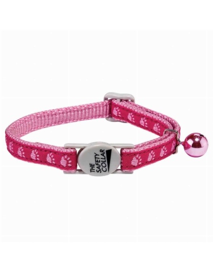 Pink - MT TwoTone Pawprint Collar Pnk