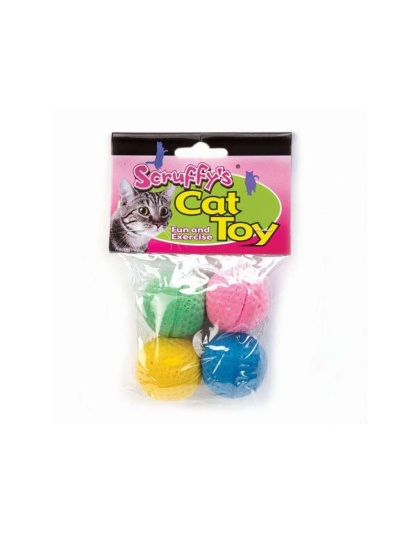 SFY Kitty Sponge Balls 4Pk