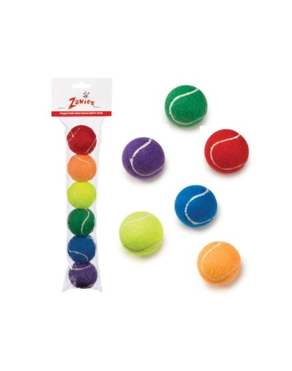 ZA Puppy Pride Mini Tennis Ball 6Pk