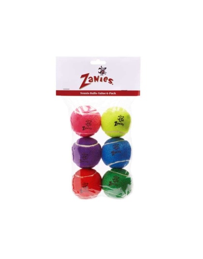 ZA Tennis Balls 2.5In 6Pk Asst