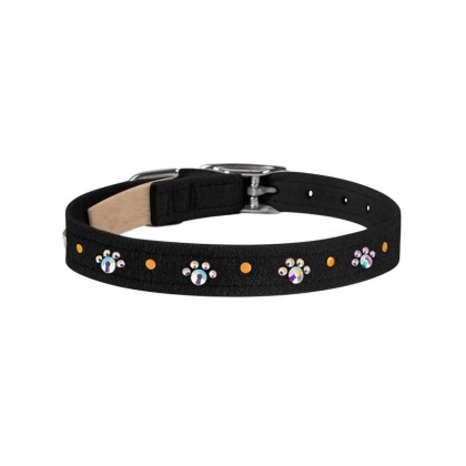 Black - Susan Lanci Designs Crystal Paws Collar - XL