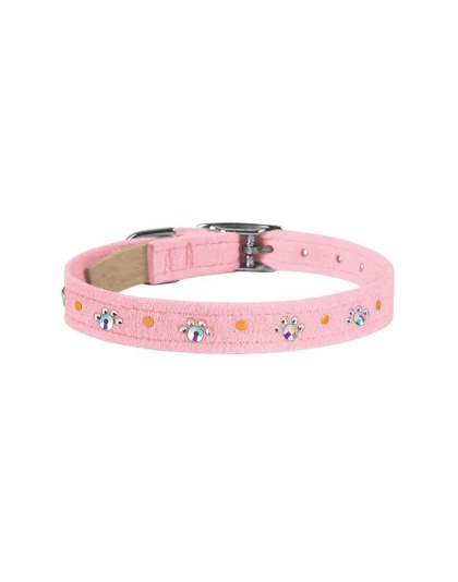 Puppy Pink - Susan Lanci Designs Crystal Paws Collar - Large