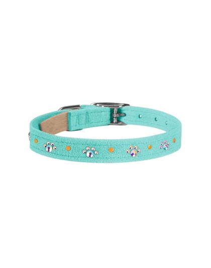 Tiffi Blue - Susan Lanci Designs Crystal Paws Collar - XS