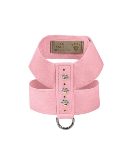 Puppy Pink - Susan Lanci Designs Crystal Paws Tinkie Harness - XL