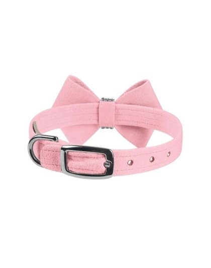 Puppy Pink - Susan Lanci Designs Nouveau Bow Collar - Large