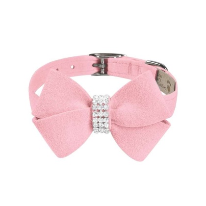 Puppy Pink - Susan Lanci Designs Nouveau Bow Collar - XL