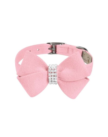 Puppy Pink - Susan Lanci Designs Nouveau Bow Collar - XL