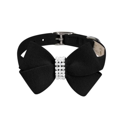 Black - Susan Lanci Designs Nouveau Bow Collar - XS