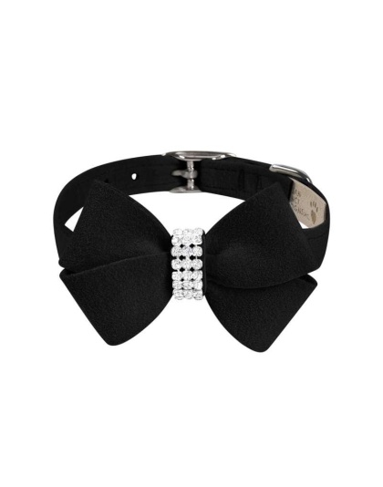 Black - Susan Lanci Designs Nouveau Bow Collar - XS