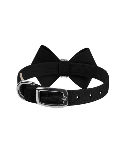 Black - Susan Lanci Designs Nouveau Bow Collar - XS