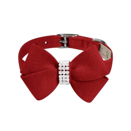 Red - Susan Lanci Designs Nouveau Bow Collar - XL