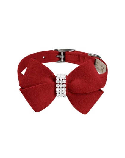 Red - Susan Lanci Designs Nouveau Bow Collar - Medium