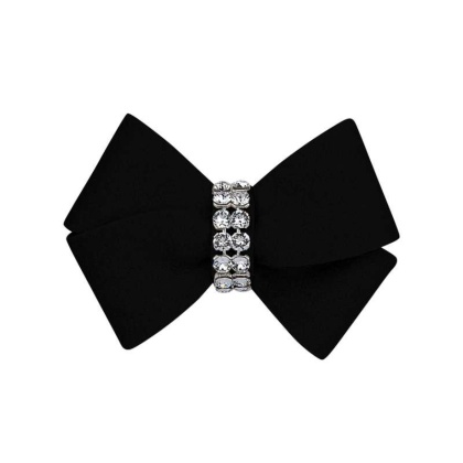 Black - Susan Lanci Designs Nouveau Bow Hair Bow - XS