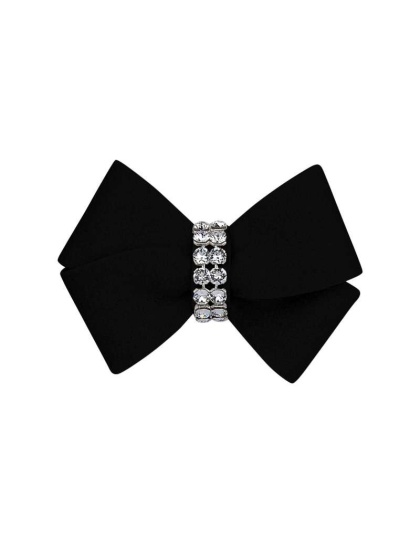 Black - Susan Lanci Designs Nouveau Bow Hair Bow - XS