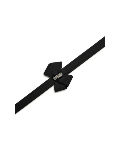 Black - Susan Lanci Designs Nouveau Bow Leash - 4 FT