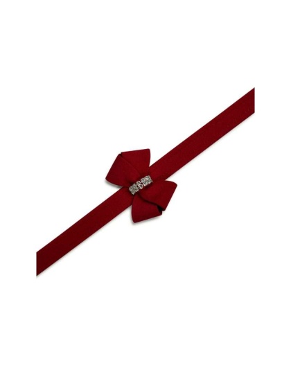 Red - Susan Lanci Designs Nouveau Bow Leash - 4 FT