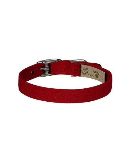 Red - Susan Lanci Designs Plain Collar - Small