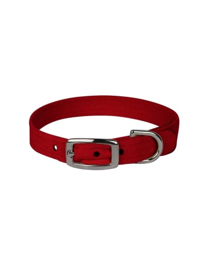 Red - Susan Lanci Designs Plain Collar - Small