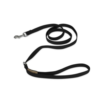 Black - Susan Lanci Designs Plain Leash - 4 FT