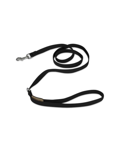 Black - Susan Lanci Designs Plain Leash - 4 FT