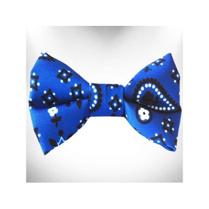 Blue - Bandana Dog Bow Tie