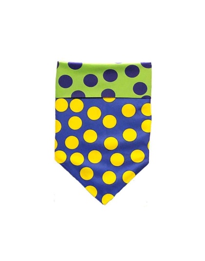 Blue/Green/Yellow Dots - Reversible Sport Bandanas  - Large