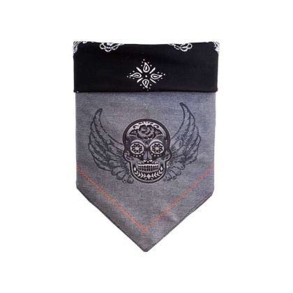 Grey Skull - Reversible Sport Bandanas  - Small