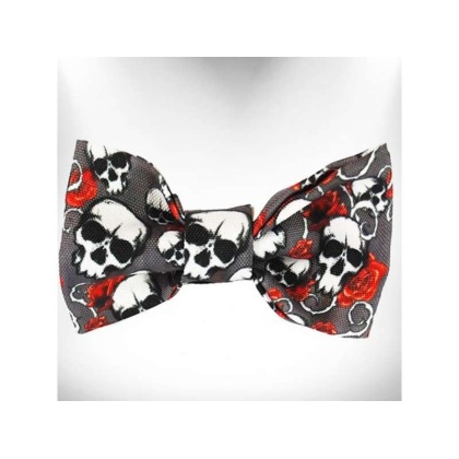 Skulls n' Roses - Tattoo Dog Bow Tie