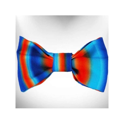 Blue/Orange - Tie Dye Dog Bow Tie