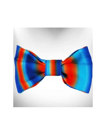 Blue/Orange - Tie Dye Dog Bow Tie