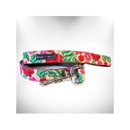 Mayan Flowers  - Dog Leash Dedign - REGULAR 1" width- 5' long