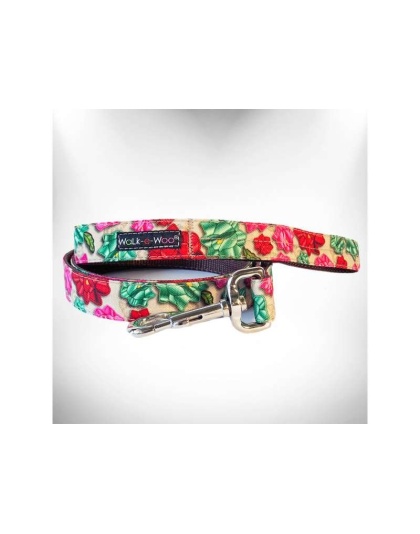 Mayan Flowers  - Dog Leash Dedign - REGULAR 1" width- 5' long