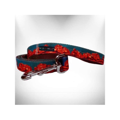 Rockin' Red  - Dog Leash - REGULAR 1" width- 5' long