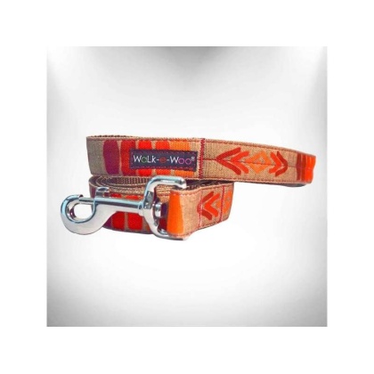 Tribal Red  - Dog Leash - THIN 5/8" width- 5' long