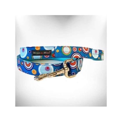 Blue - Martini Dog Leads  - REGULAR Lead 1" width- 5' length