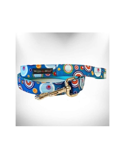 Blue - Martini Dog Leads  - REGULAR Lead 1" width- 5' length