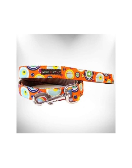 Orange - Martini Dog Leads  - REGULAR Lead 1" width- 5' length