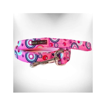 Pink - Martini Dog Leads  - REGULAR Lead 1" width- 5' length