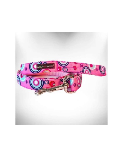 Pink - Martini Dog Leads  - REGULAR Lead 1" width- 5' length